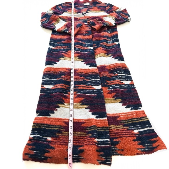 Lucky Brand Aztec Southwestern Open-Front Longline Duster – Size Medium - Picture 7 of 12